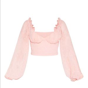 PLT Long Sleeve Crop Top